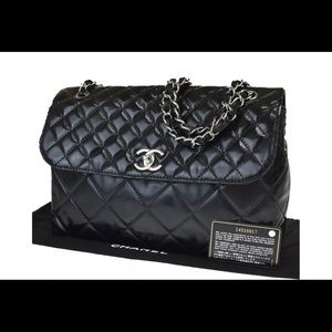 Chanel in the buisness flap bag black XL jumbo